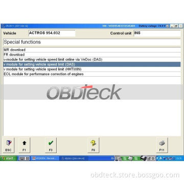 Benz EOL Truck Speed Limit Unlock $99.00 tax incl shipping via DHL